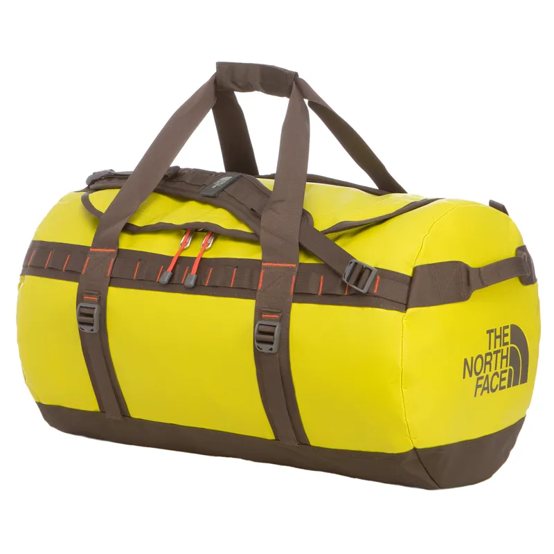 The North Face Base Camp Duffel Bag M - Citronelle Green and Coffee Brown