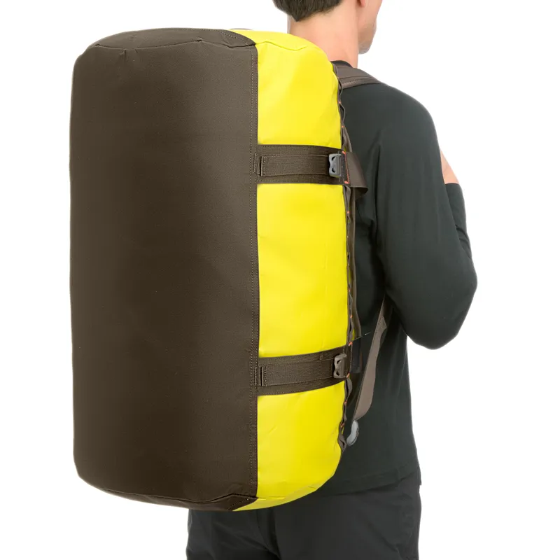 The North Face Base Camp Duffel Bag M - Citronelle Green and Coffee Brown-2