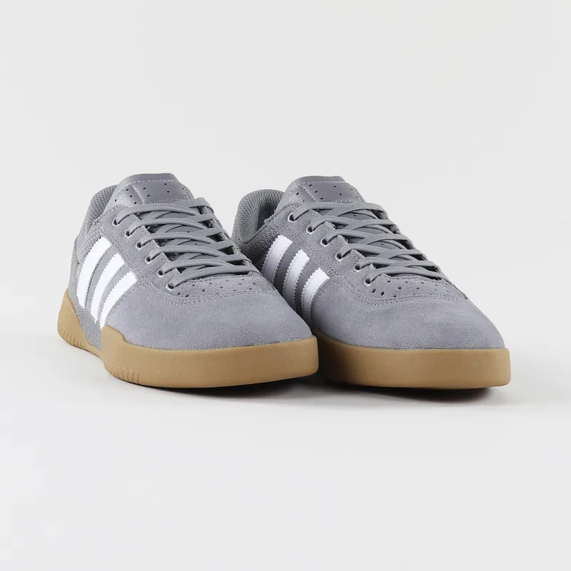 Adidas Skateboarding City Cup Shoes Grey White Gum-3