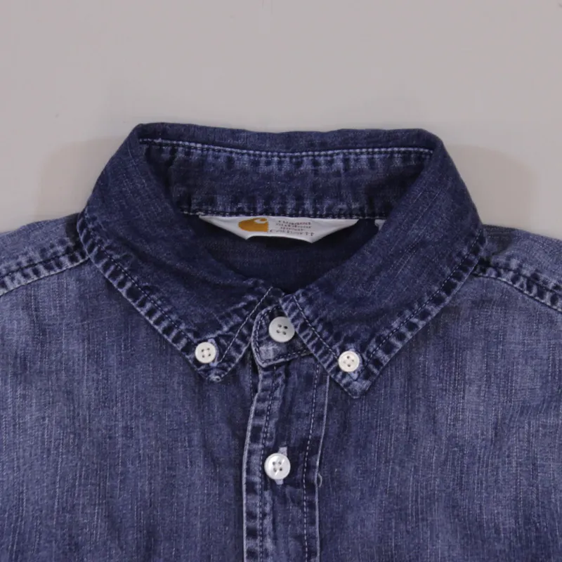 Carhartt Civil Denim Long Sleeve Shirt Blue Fidelity Wash-1