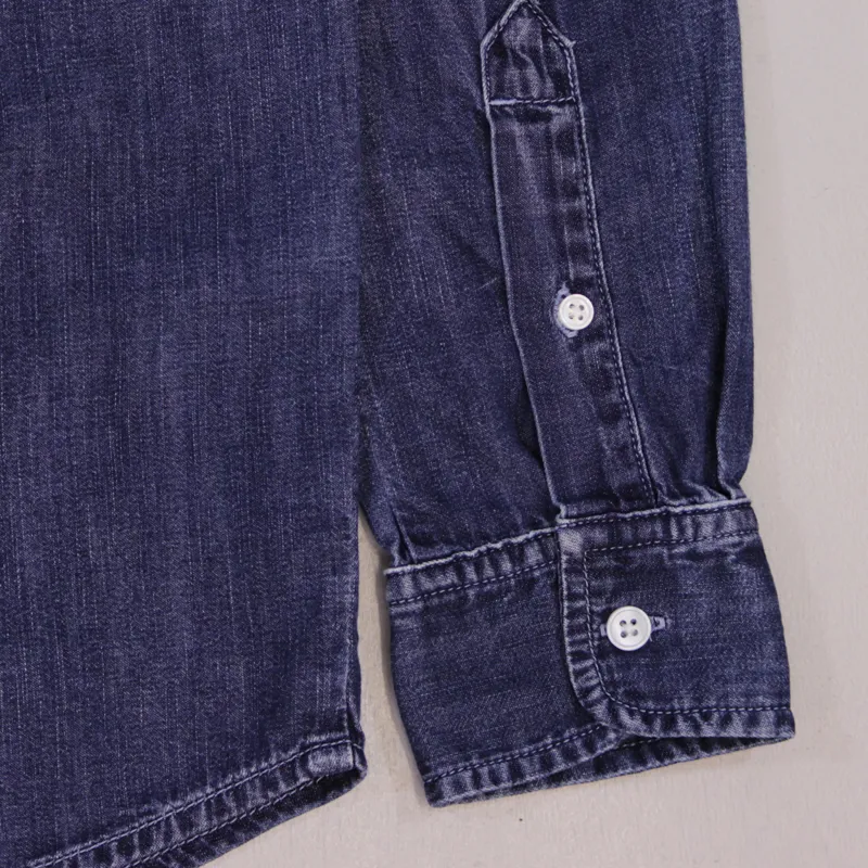 Carhartt Civil Denim Long Sleeve Shirt Blue Fidelity Wash-5