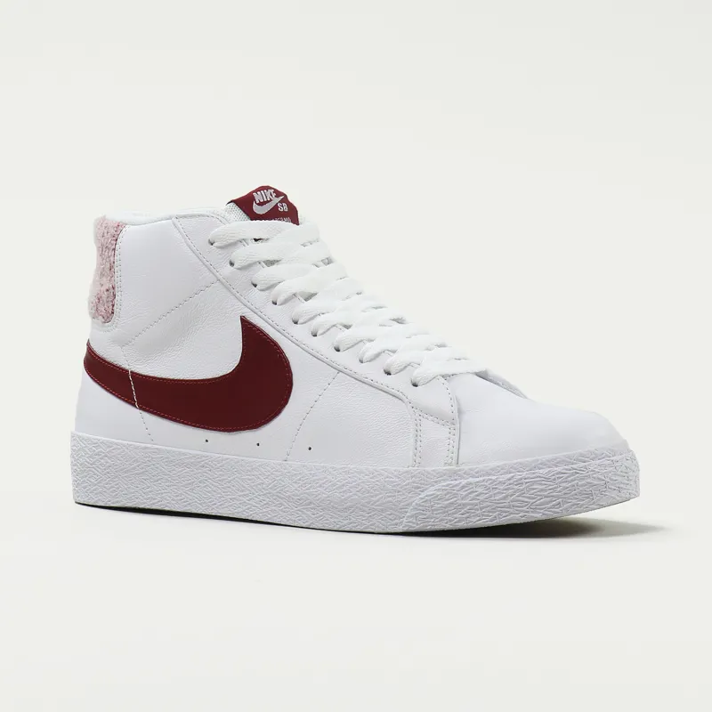 Nike SB Blazer Mid Premium Shoes White Team Red-3