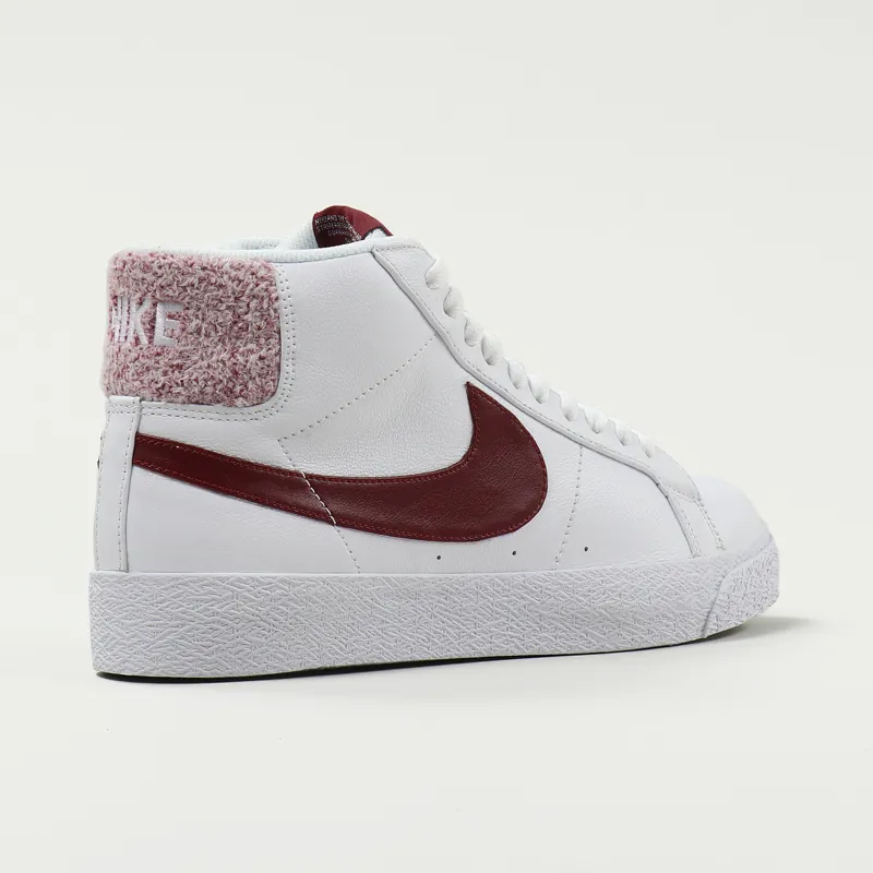 Nike SB Blazer Mid Premium Shoes White Team Red-4