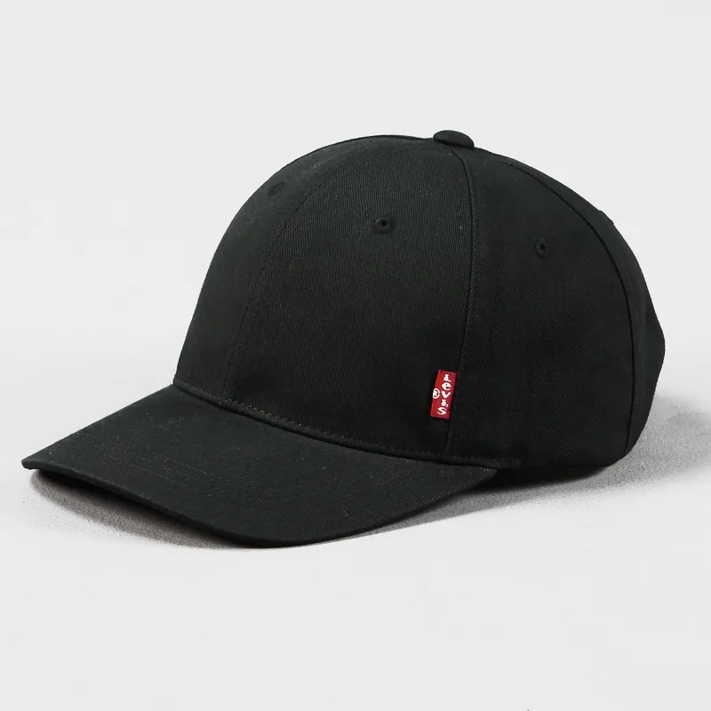 Levis Mens One Size Adjustable Classic Cotton Baseball Cap Black