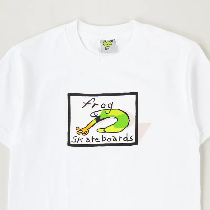 Frog Skateboards Classic Logo T Shirt White-1
