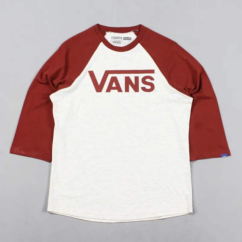 Vans Classic Raglan T Shirt Oatmeal Heather Brown