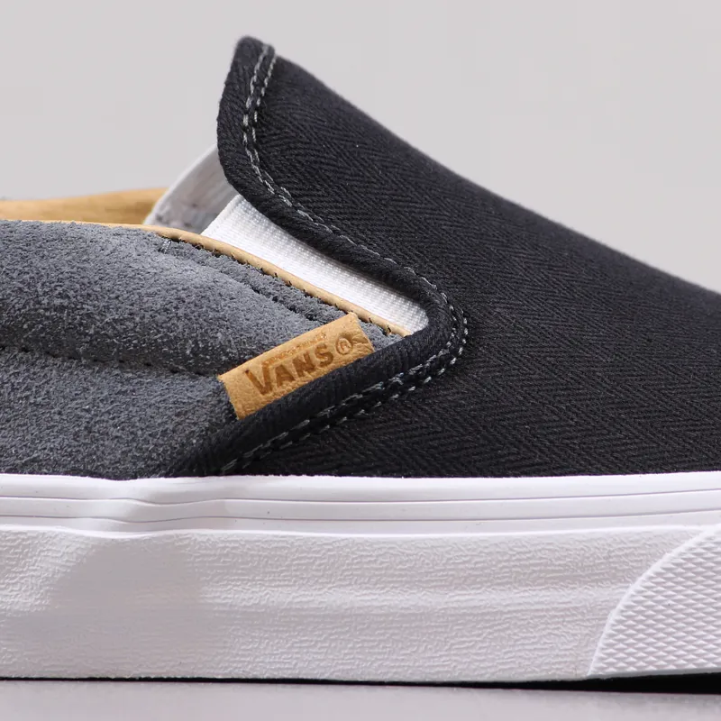 Vans California Classic Slip-On Shoes HBT Premium Suede Grey-2