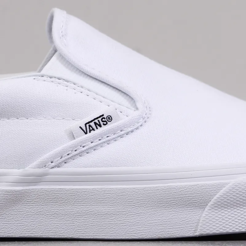 Vans Classic Slip On Shoes True White-2