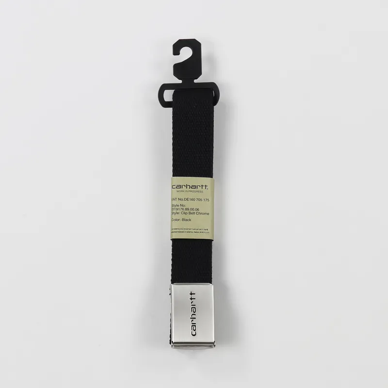 Carhartt WIP Clip Belt Chrome Black