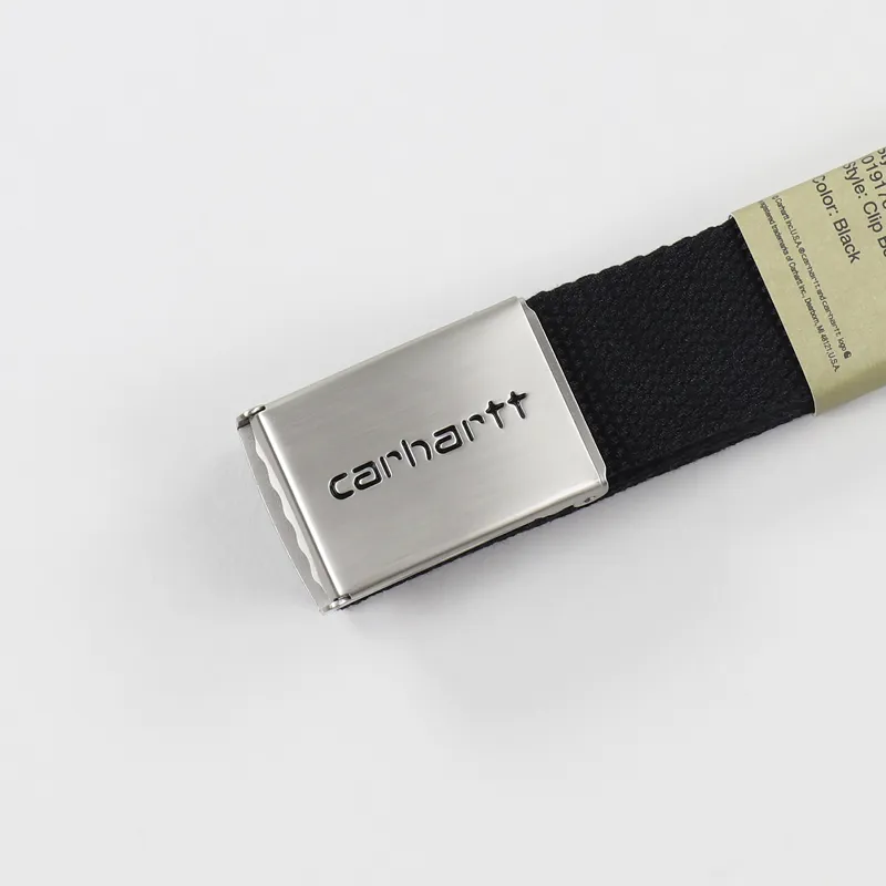 Carhartt WIP Clip Belt Chrome Black-1