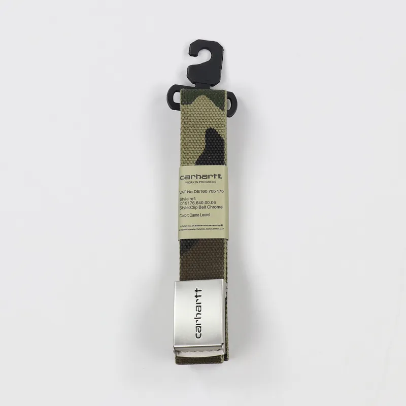Carhartt WIP Clip Belt Chrome Camo Laurel