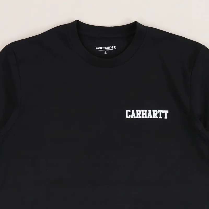 Carhartt WIP College Script T Shirt Black White-1