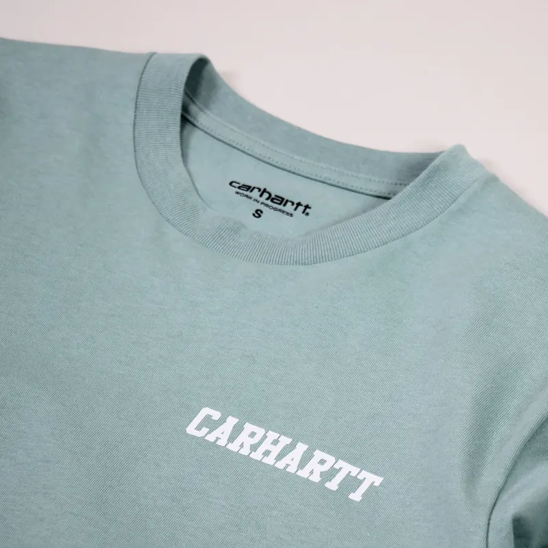 Carhartt WIP College Script T Shirt Zola White-1
