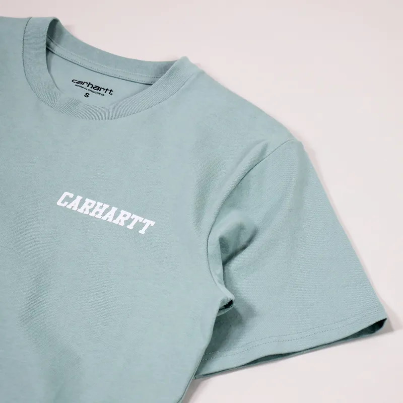 Carhartt WIP College Script T Shirt Zola White-2