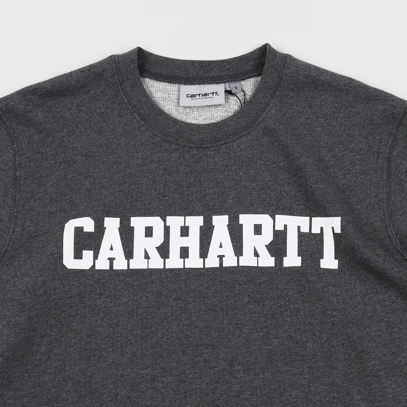 Carhartt WIP College Sweatshirt Dark Grey Heather-1