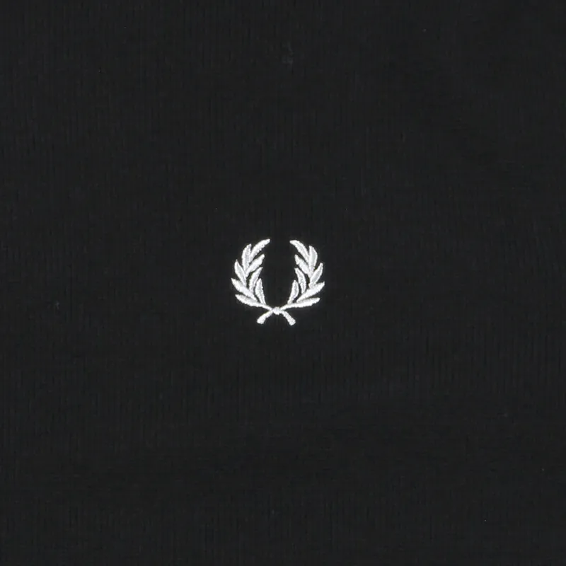 Fred Perry Classic Crew Neck Merino Wool Knit Sweater Black-1