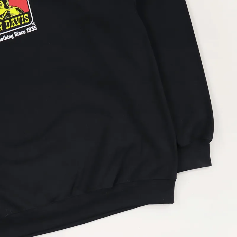Ben Davis Classic Logo Crew Neck Sweatshirt Black-2