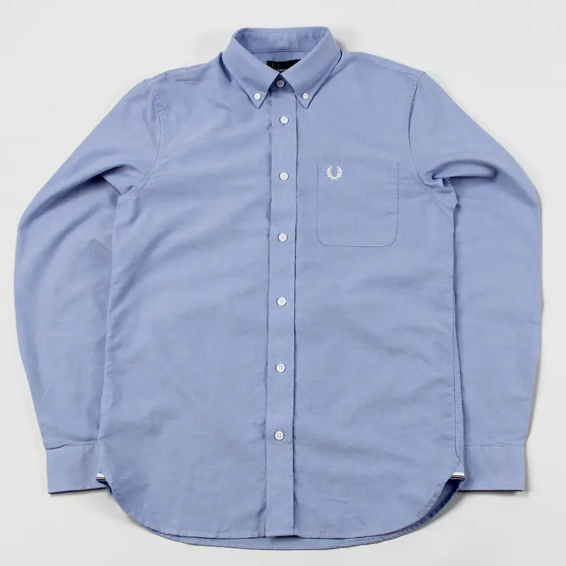 Fred Perry Classic Oxford Long Sleeve Shirt Light Smoke