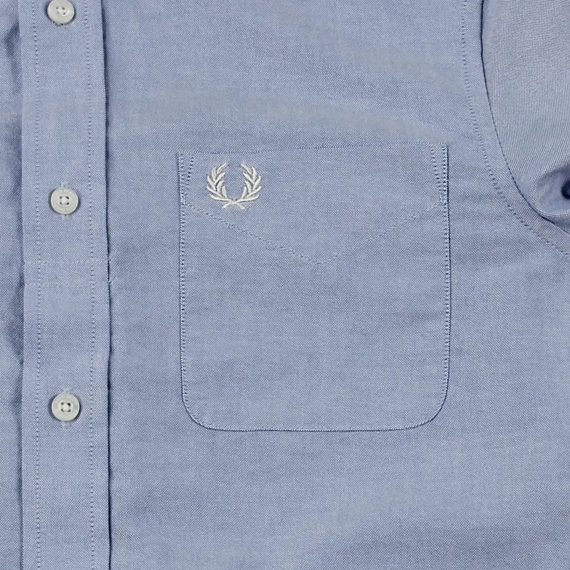 Fred Perry Classic Oxford Long Sleeve Shirt Light Smoke-1
