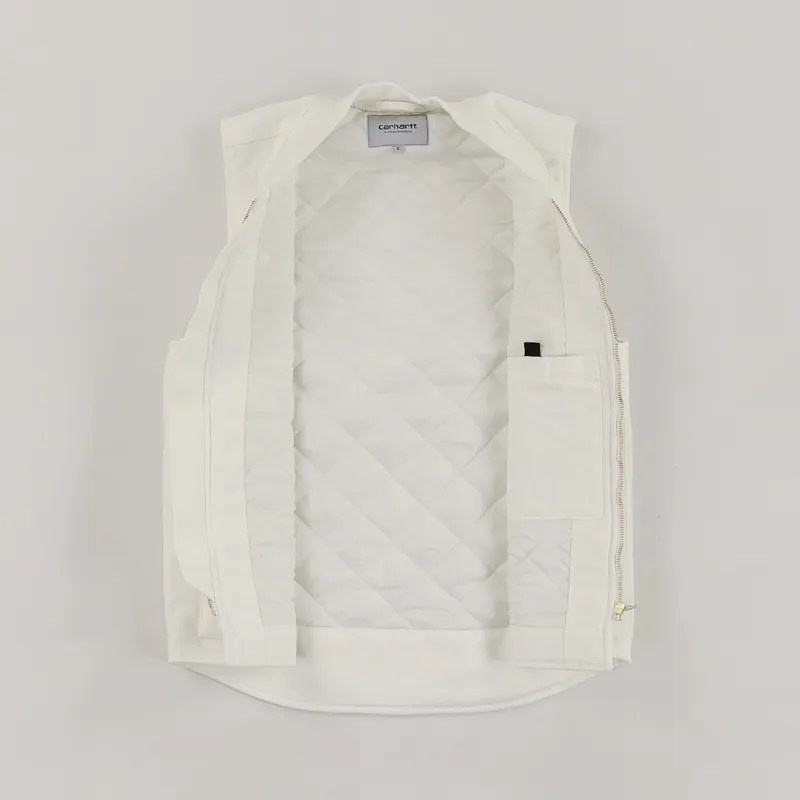 Carhartt WIP Mens Classic Workwear Gilet Vest Wax Off White