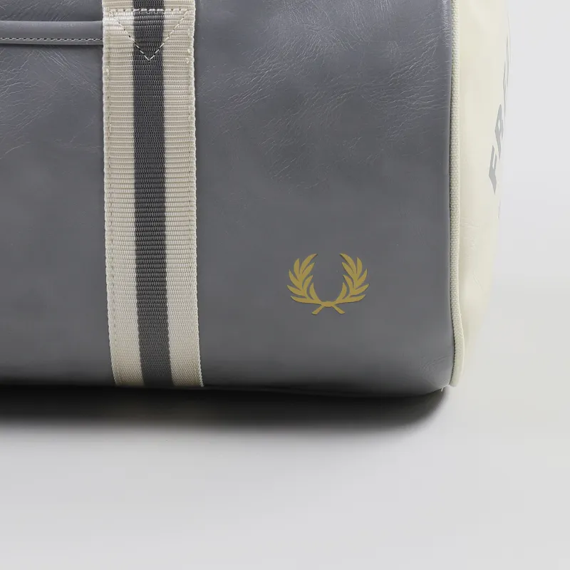 Fred Perry Classic Barrel Bag Grey Ecru-4