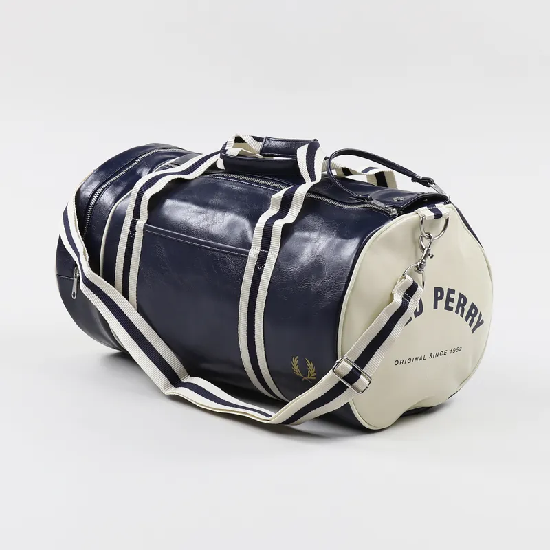 Fred Perry Classic Barrel Bag Navy Ecru-3