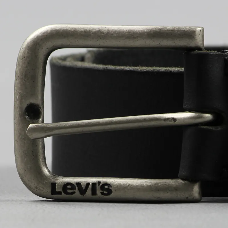 Levis Classic Logo Leather Belt Black-1