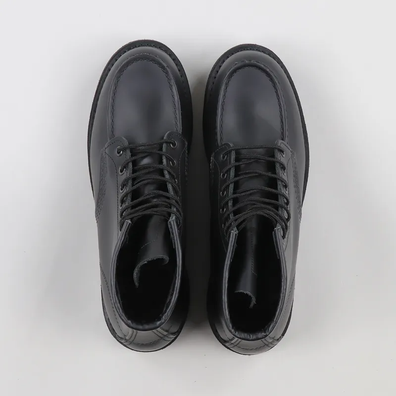 Red Wing Classic Moc Toe Leather Boots Black-6