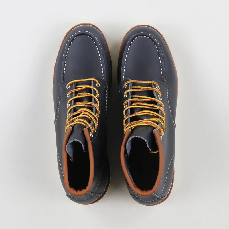 Red Wing Classic Moc Toe Leather Boots Navy-6