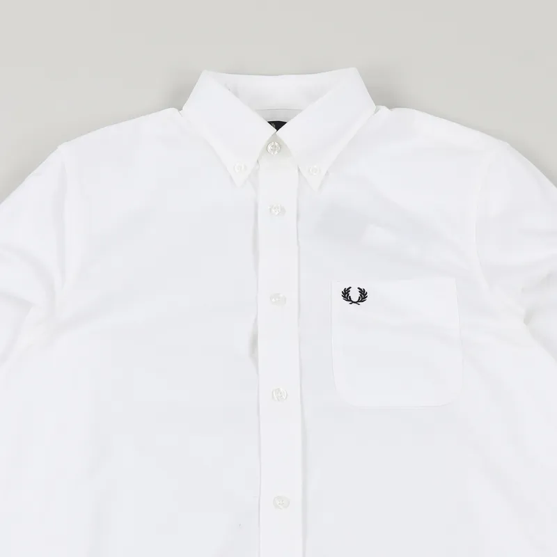 Fred Perry Classic Oxford Long Sleeve Shirt White-1