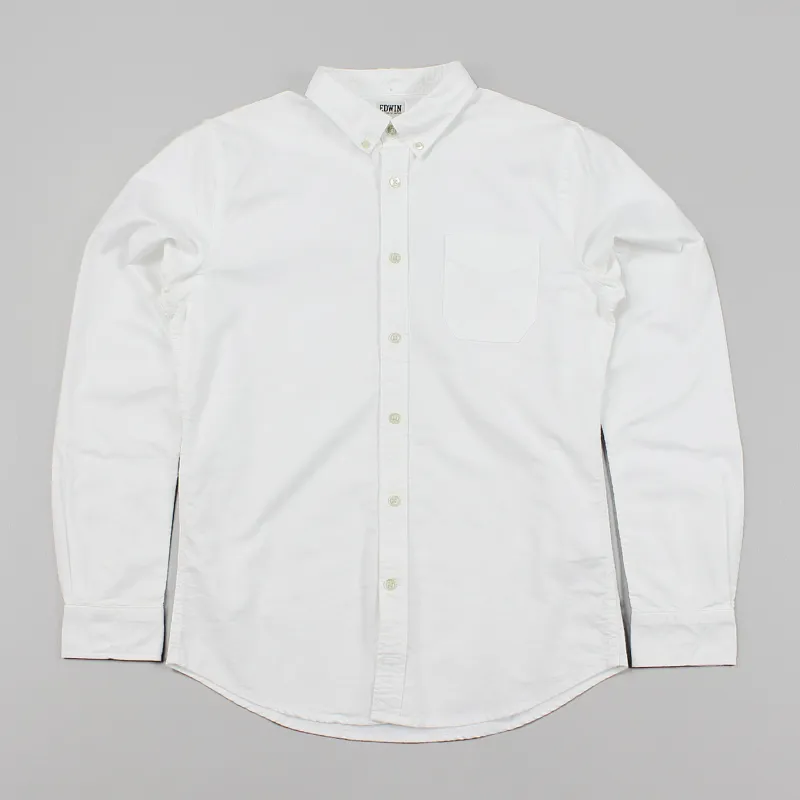 Edwin Classic Slim Fit Long Sleeve Shirt White
