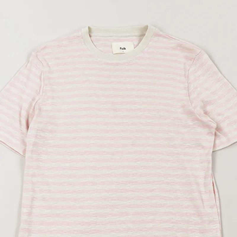 pink and white striped t shirt