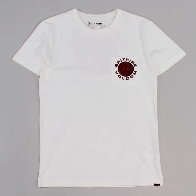 Volcom x Spitfire Classic Pocket T Shirt White