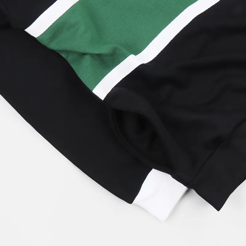 Magenta Club Neck Zip Sweatshirt Black-3