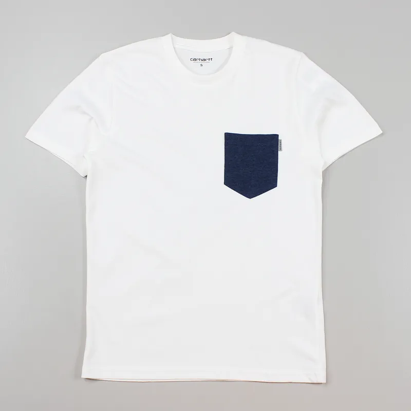 Carhartt Contrast Pocket T Shirt White Navy