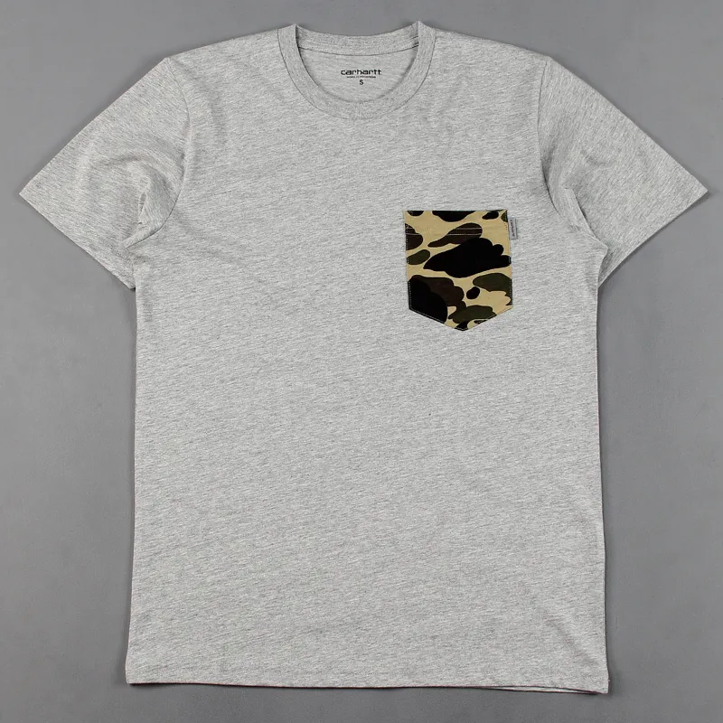Carhartt Contrast Pocket T Shirt Grey Camo
