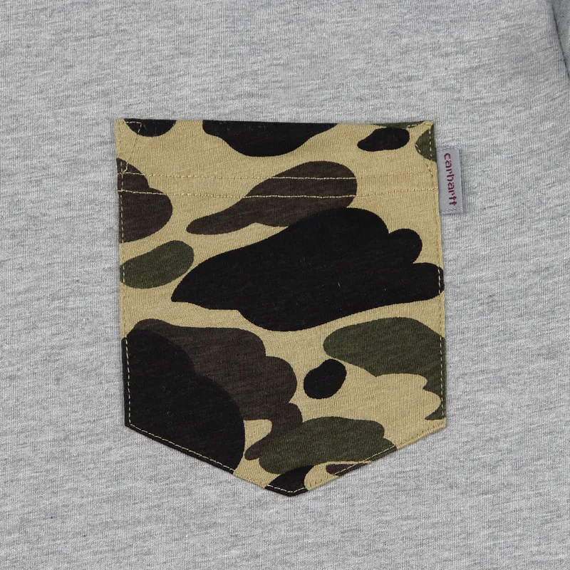 Carhartt Contrast Pocket T Shirt Grey Camo-1