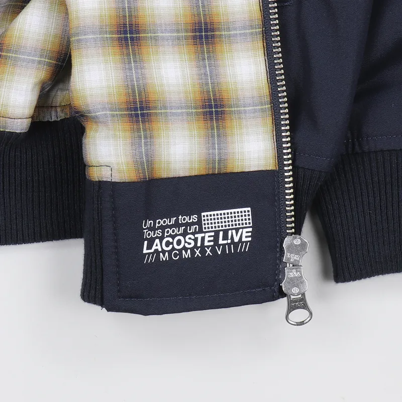 Lacoste LIVE Canvas Short Zip Jacket Eclipse Blue-4