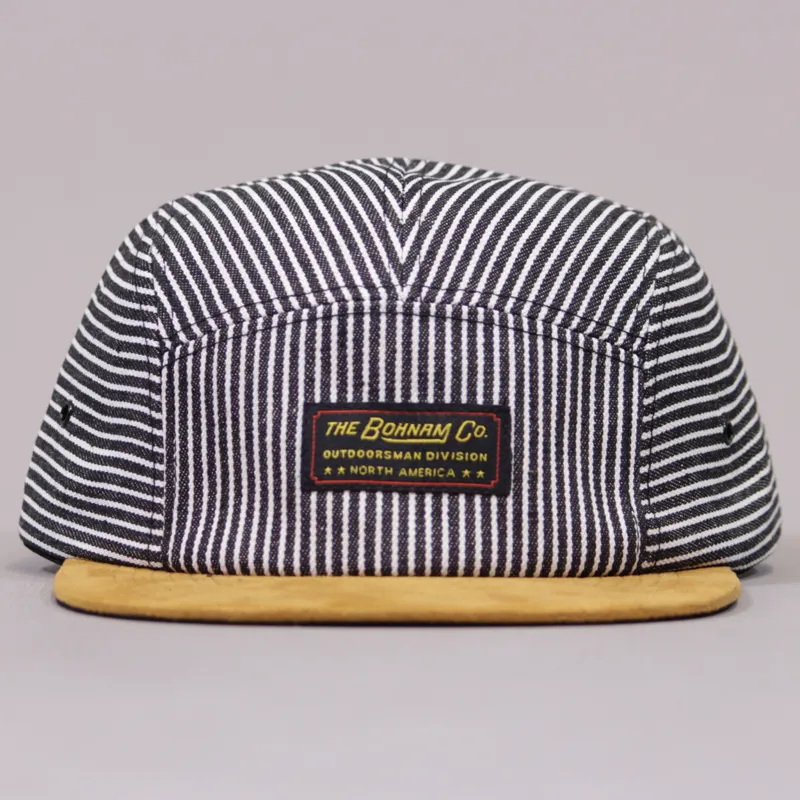Bohnam Coachman Camper 5 Panel Cap - Black White Brown-1