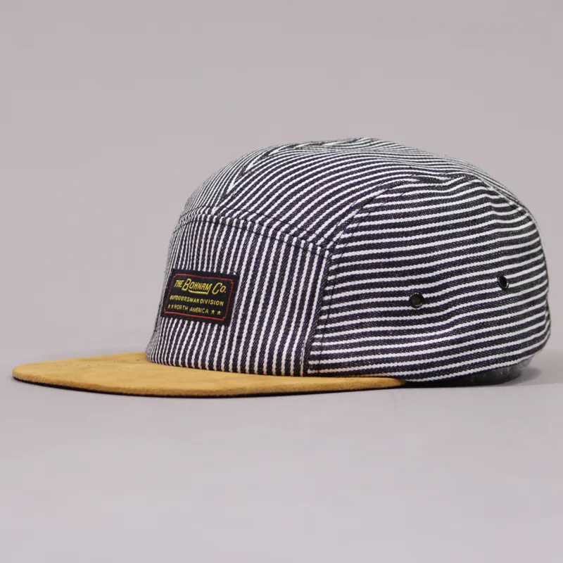 Bohnam Coachman Camper 5 Panel Cap - Black White Brown