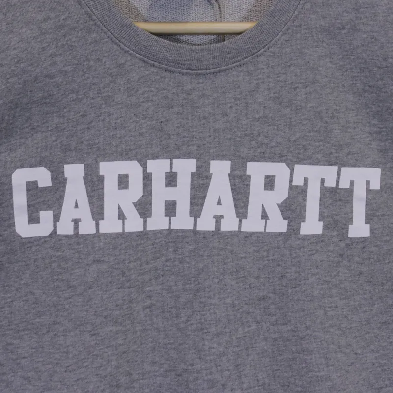 Carhartt College Sweatshirt Grey Heather White-1