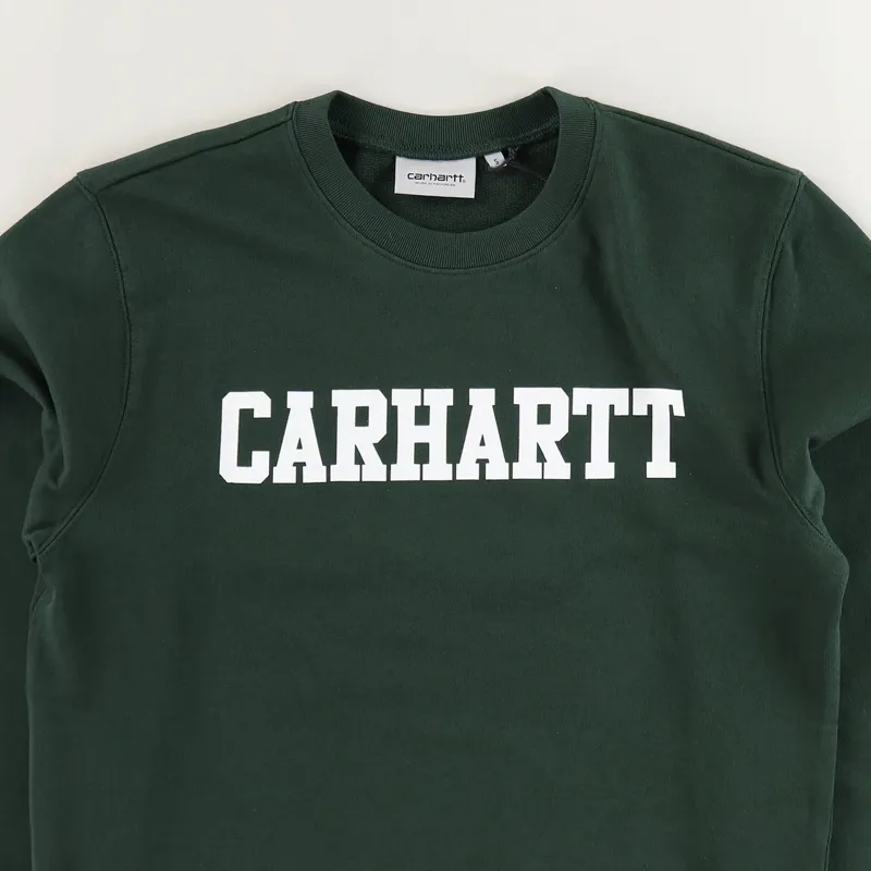 Carhartt WIP College Sweat Loden White-1