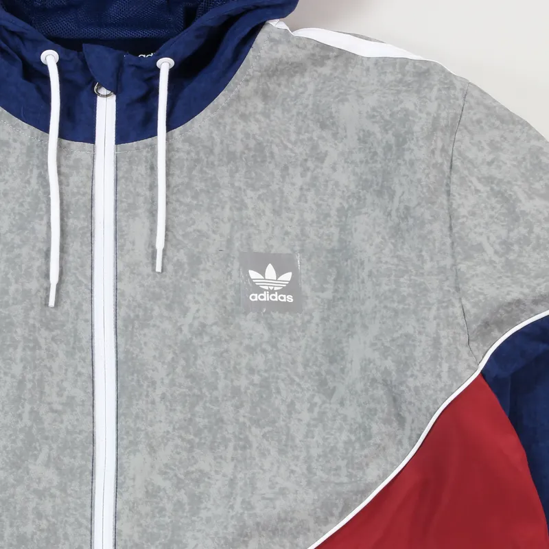 Adidas Colorado Nautical Windbreaker Jacket Blue Red Grey-1