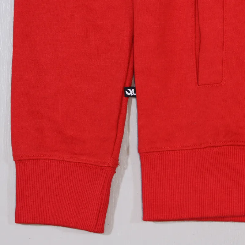 The Quiet Life Colour Block Hoody Red Grey-2