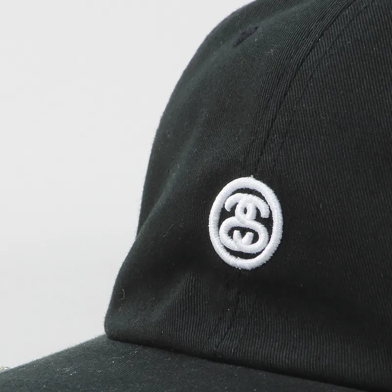 Stussy Contrast Strap Six Panel Cap Black-1