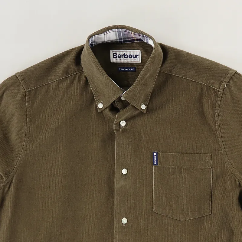 Barbour Cord 1 Tailored Shirt Brown-1