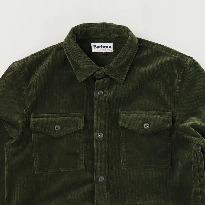 Barbour Cord Overshirt Olive-1