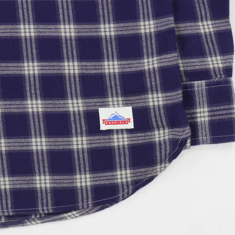 Penfield Corey Check Long Sleeve Shirt Blue-3