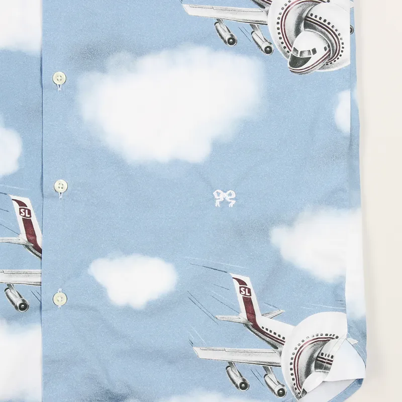 Soulland Cornwall Short Sleeve Shirt Blue-2