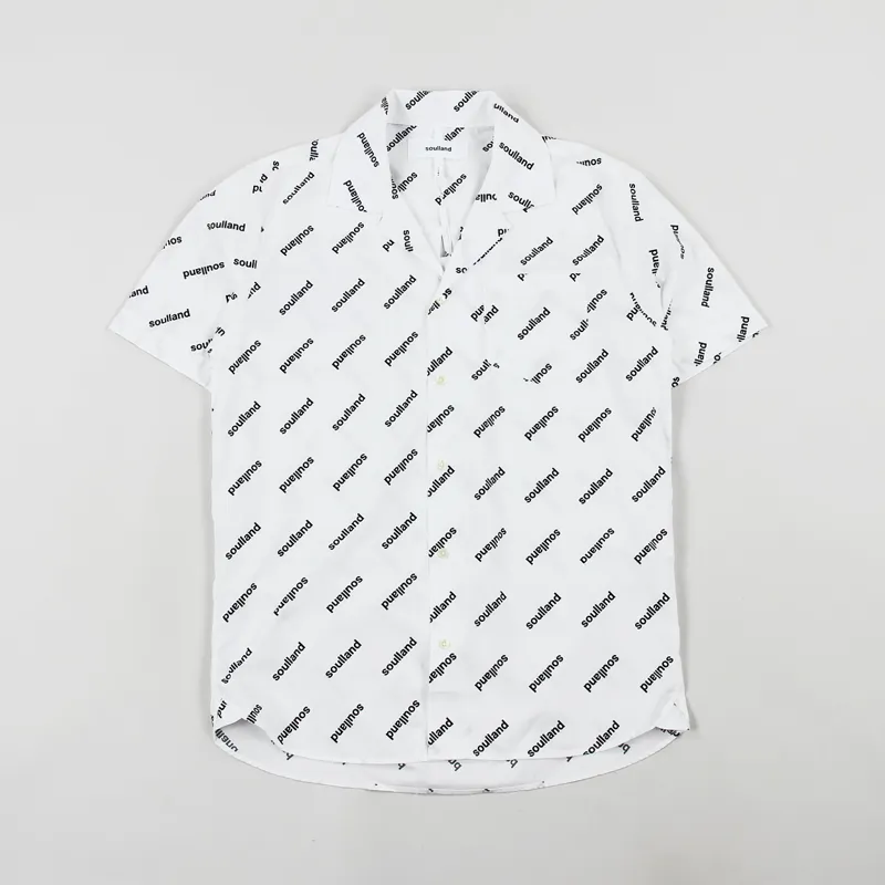 Soulland Cornwall Short Sleeve Shirt White